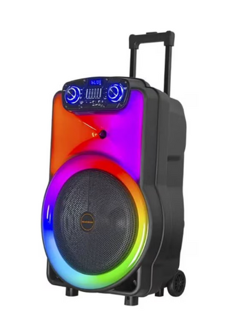 Boxa portabila Audio Kolav 1502, Functie Bluetooth, SD Card, USB, 300w, Jocuri de lumini, Control Volum/Bass/Treble, Negru