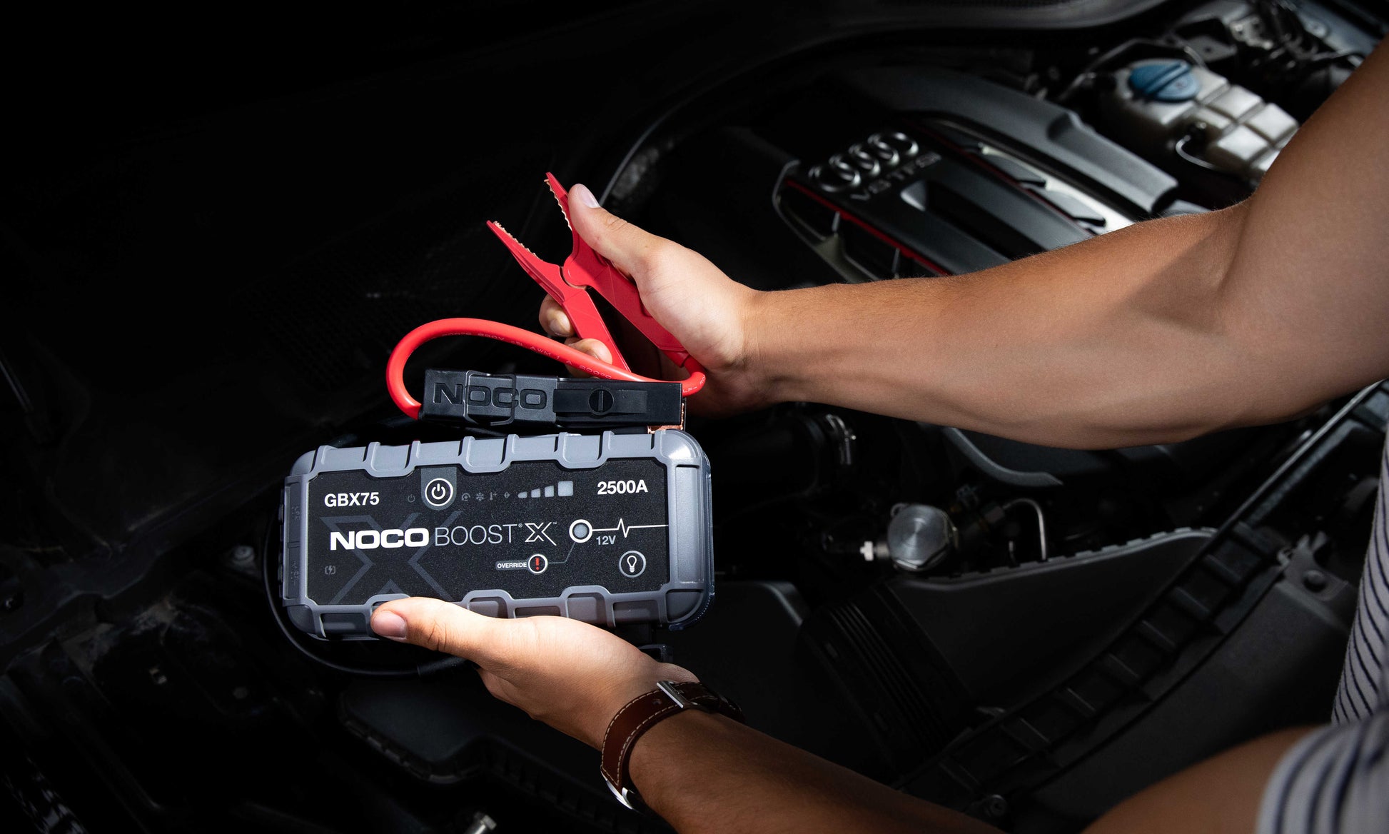 Robot Pornire Auto, Jump Starter Auto Portabil 12V, Curent Pornire 2500A Litiu-Ion, Noco Boost GBX75