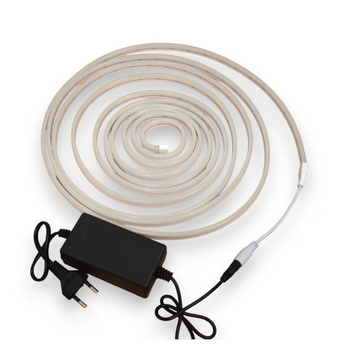 Banda Luminoasa, Neon Flex Slim, Alb Cald, 12V, Rola de 5m