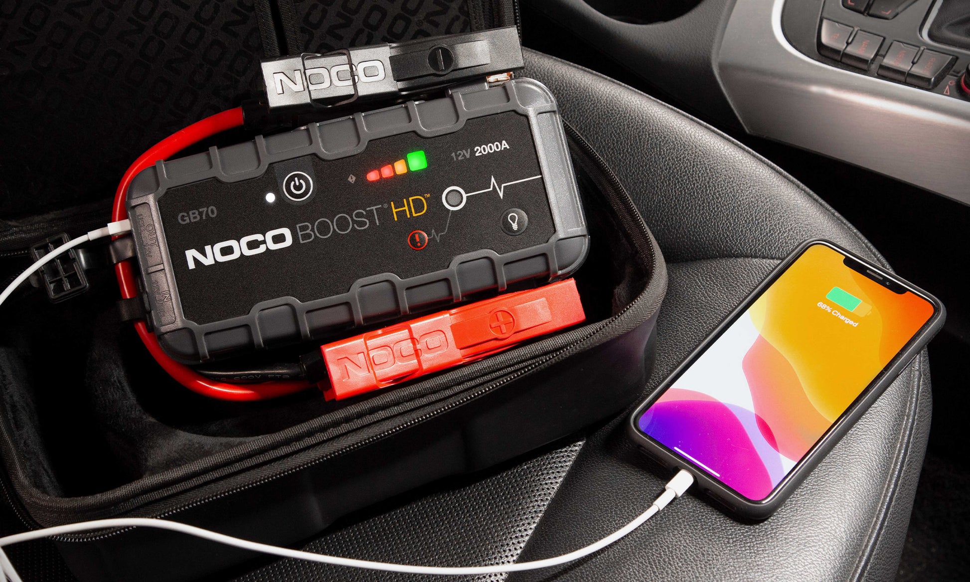 Robot Pornire Auto, Jump Starter Auto 12V, 2000A, Litiu-Ion, Noco Boost GB70