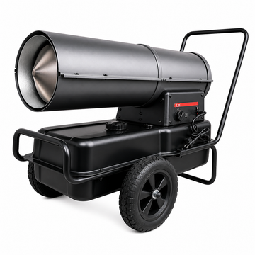 Tun de Căldură pe Motorină 50kW cu Rezervor de 40L și Consum de 5L/h – Ideal pentru Încălzirea Spațiilor Mari