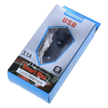 Autós töltő 2 x Usb 3.1A Voltmérővel