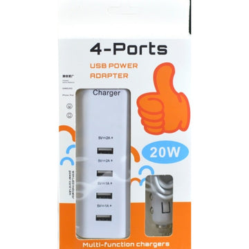 Autós töltő - 4xUSB 20W