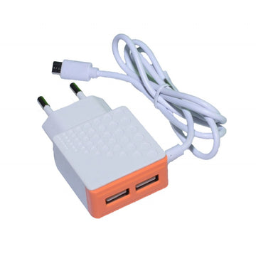 Hálózati töltő 220V - 2x USB + Micro Usb 3.1A