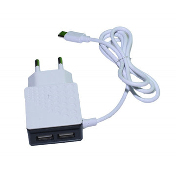 Hálózati töltő 220V - 2x Usb + Type C 3.1A
