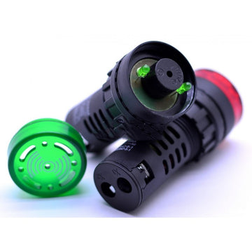 Indicator Rosu cu Alarma si Lumina 220V / 22MM