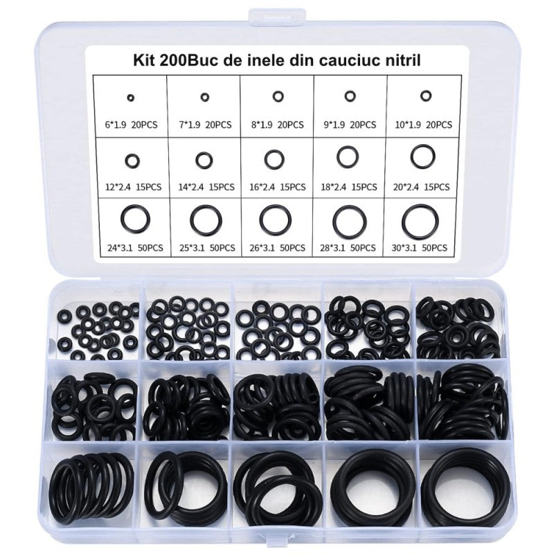 Nitril gumi gyűrűk - 200db/szett