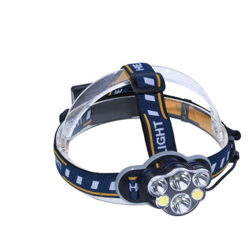 Lanternă de Cap cu 4+2 LED-uri și 2 Acumulatori LI-ION 3,7V – Iluminare Portabilă pentru Camping, Drumeții și Activități în Aer Liber