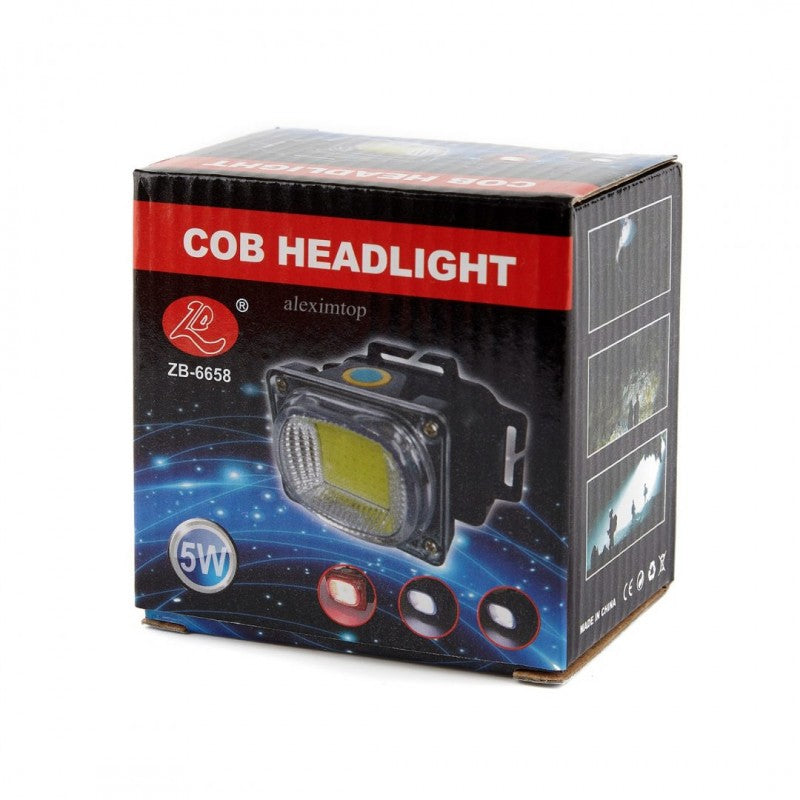 Lanterna de cap lumina alb/rosie 1led COB 5W/ZB-6658 - Frize