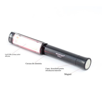 Lanterna de Lucru LED WOLF Q5-COB 5W cu Magnet – Iluminare Portabilă pentru Ateliere, Camping sau Activități Exterioare