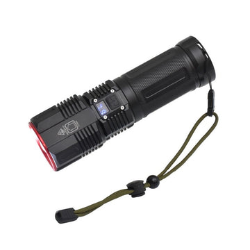 Lanterna Profesională cu LED și Lumina Laser SY-2211 – Dispozitiv Portabil cu Afișaj pentru Activități în Aer Liber, Camping sau Urgențe