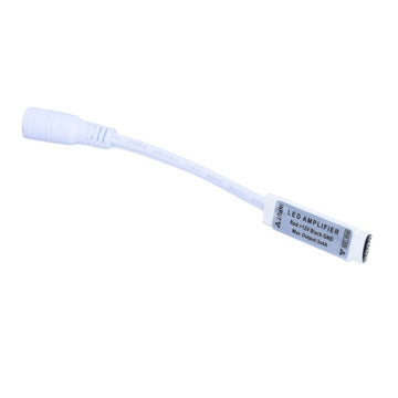 Mini Amplificator RGB cu Mufă DC pentru Iluminat LED – Controler Compact pentru Proiecte de Iluminare Decorativă