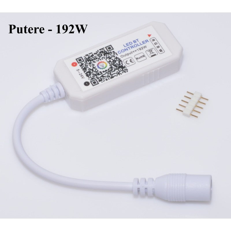 Mini Controler RGBW Led cu Bluetooth, 5-24V/4A - Frize
