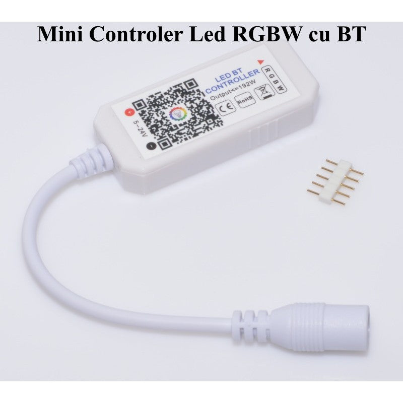 Mini Controler RGBW Led cu Bluetooth, 5-24V/4A - Frize