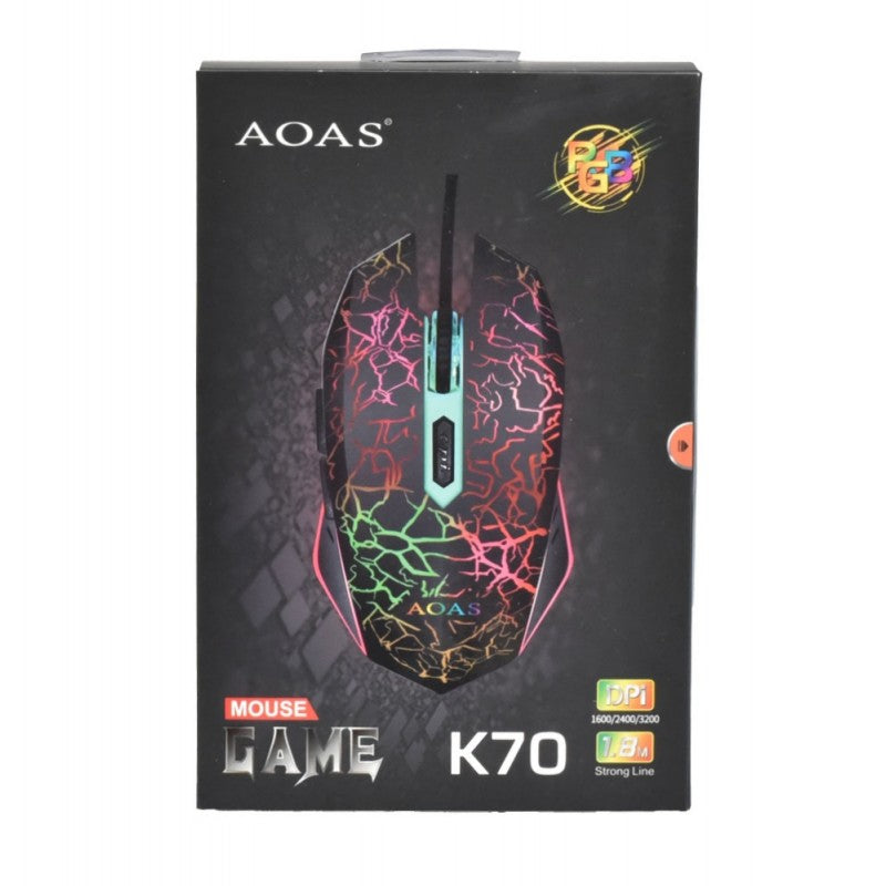 Mouse Gaming cu LED-uri RGB și USB K-70