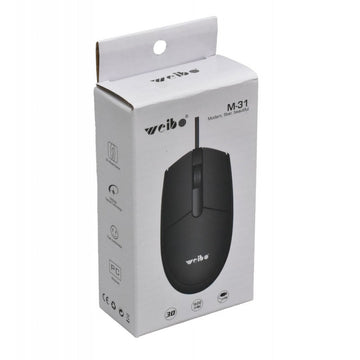Mouse Optic 3D cu Fir M-31 – Rezoluție 1600 DPI pentru Gaming și Birou, Ergonomic și Precis