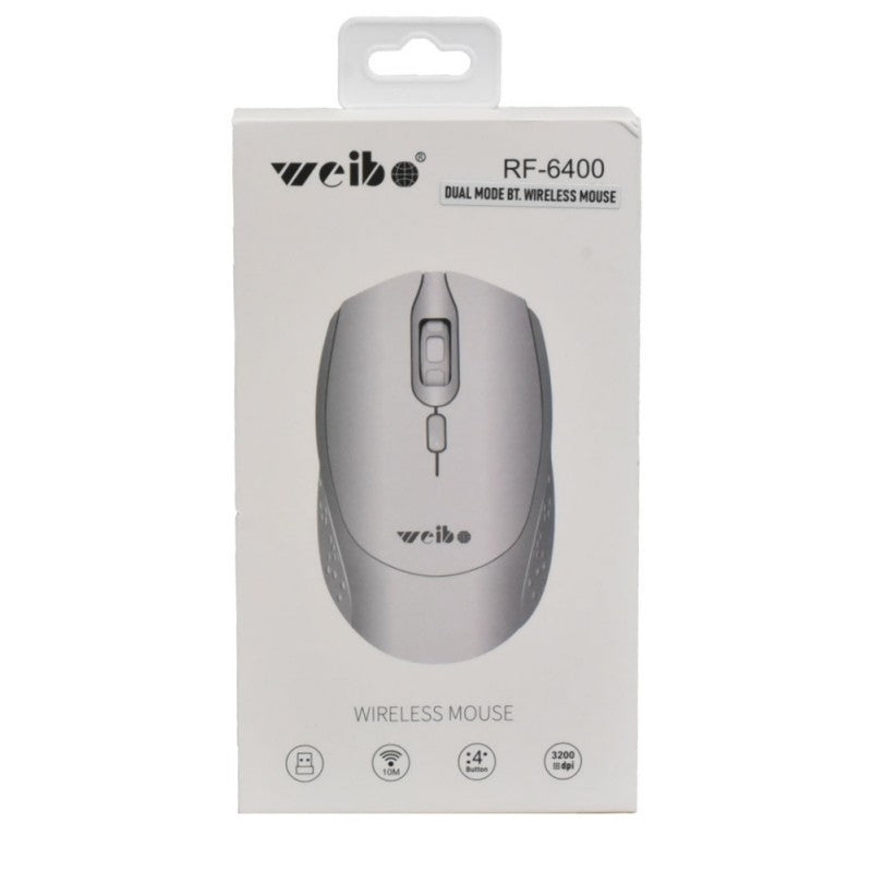 Mouse Optic Dual Mode Bluetooth & Wireless RF - 6400 WEIBO / 3200 DPI