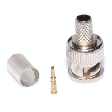 BNC dugós dugó, krimpelhető RG6 kábelen