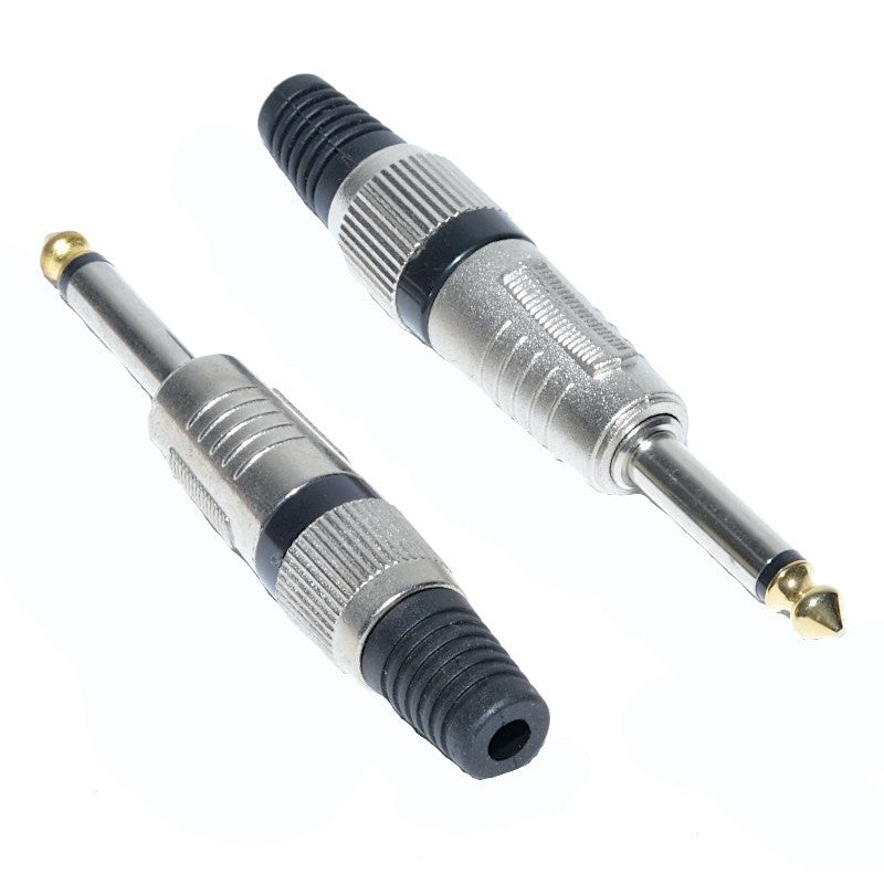 Mufa Jack 6,3 mono tata, Auriu cu Negru Q - Frize