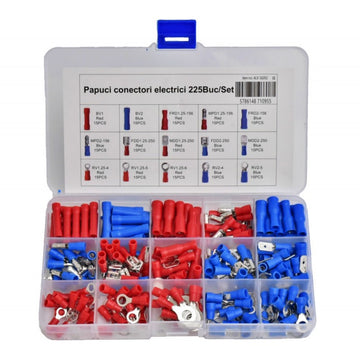 Set 225 Buc Papuci Conectori Electrici pentru Fire – Conectare Rapidă și Sigură în Instalații Electrice