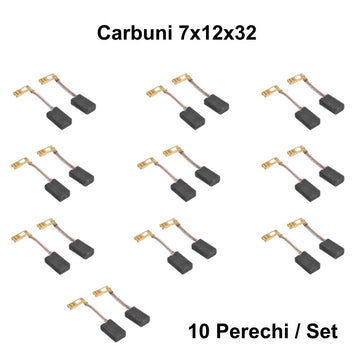 Set Perii Colectoare din Carbon 6x10x17,2mm cu Papuc M 4,8mm – 10 Bucăți pentru Utilizare în Motoare Electrice și Generatoare
