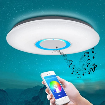 Plafonieră LED SMART cu Muzică RGB+W Ø390mm, 30W – Iluminat Inteligent pentru Birou, Living sau Spații Comerciale