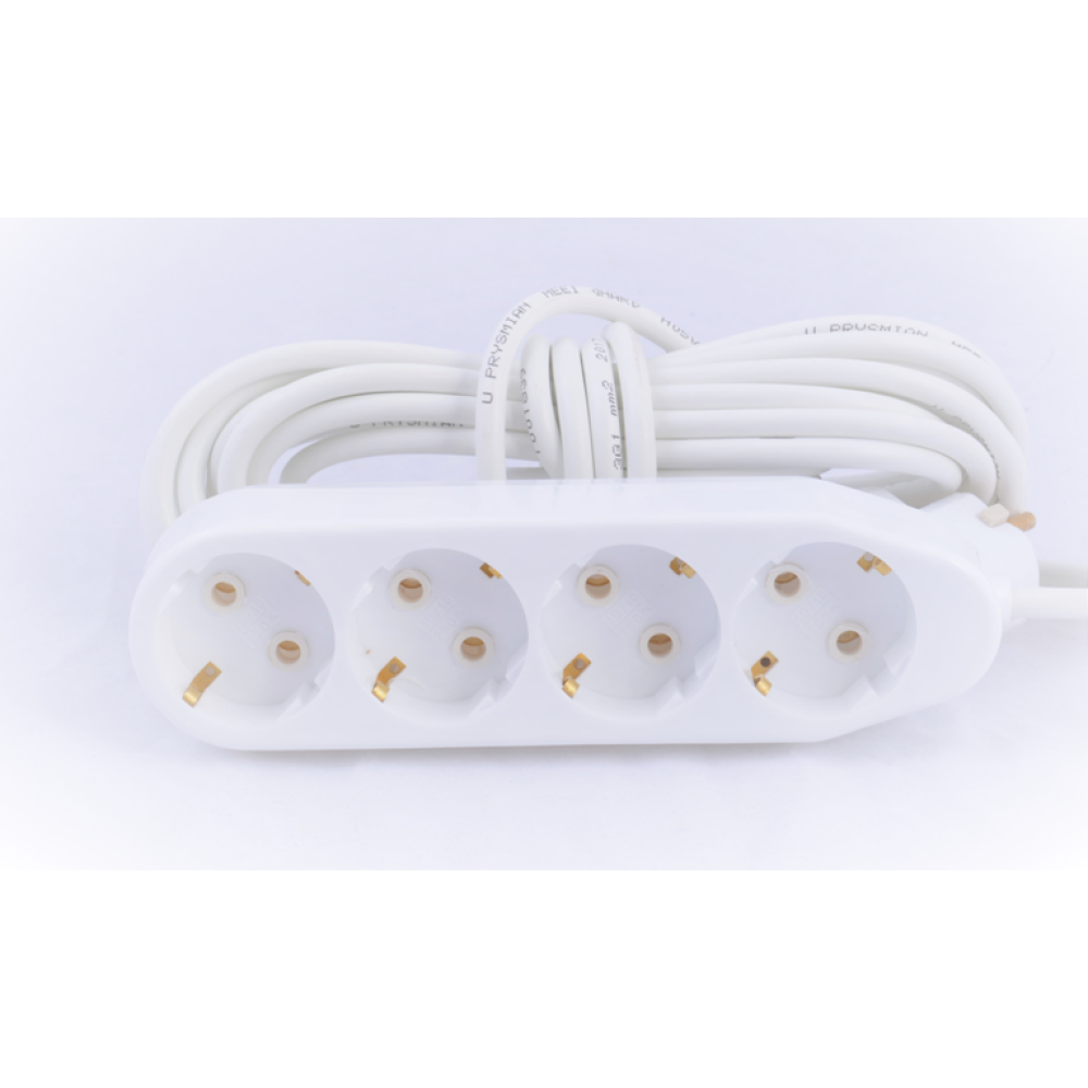 Prelungitor Electric 10M cu 4 Prize Ceramic Ipee – Extensie pentru Birou sau Acasă, Ideal pentru Dispozitive Multiple