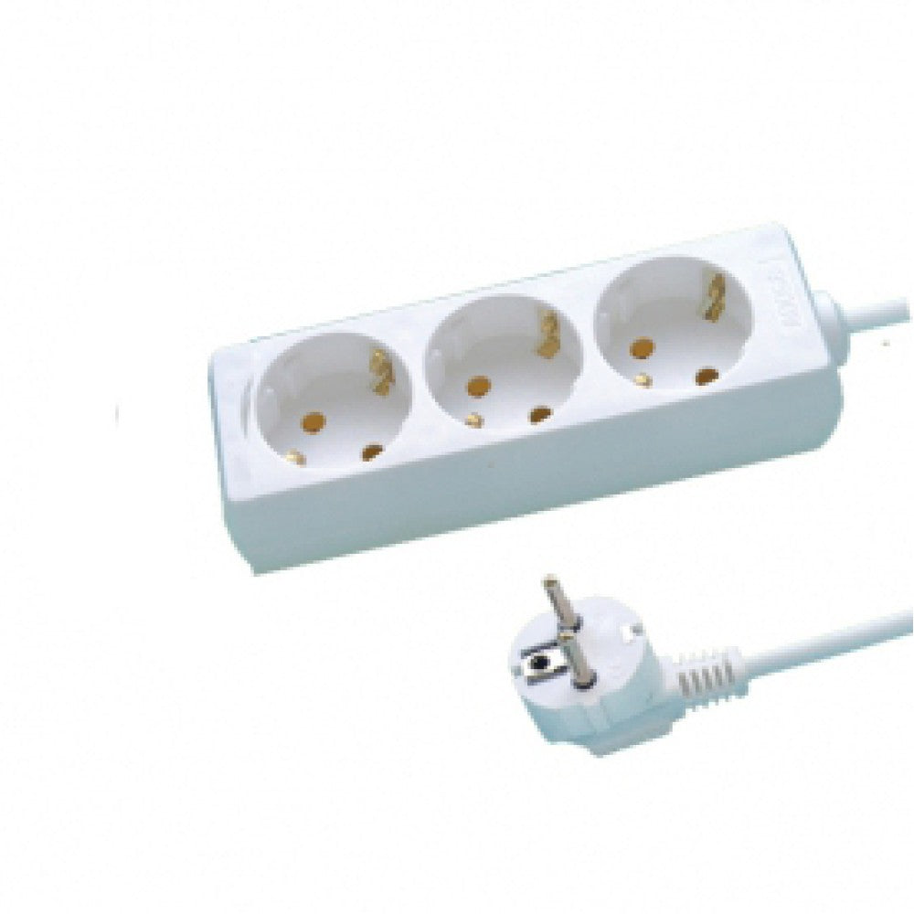 Prelungitor Electric 2m cu 3 Prize și Protecție la Suprasarcină – Soluție Ideală pentru Birou sau Acasă