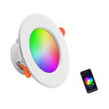 Spot RGB+CCT süllyesztett intelligens LED-del, 15 W, Tuya, vezérlés az alkalmazásból, 50 000 órás autonómia, hideg és meleg fény, hangvezérlés, WiFi 2,4 GHz, 113 mm, fehér