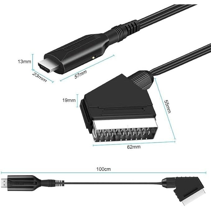 Cablu HDMI Tata-SCART Tata/1, 5m, Negru