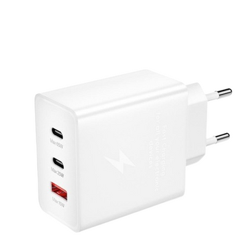 VTM gyorstöltő. 65W PD Trio, 2 x Type C + Usb 2.0, fehér