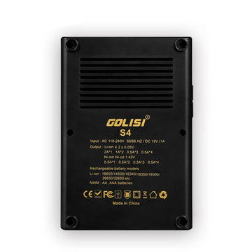 Incarcator Inteligent Pentru 4 Acumulatori, Ecran Mare Lcd, Incarcare Rapida, Afisare Voltaj si Amperaj, Compatibil cu 18350, 18650, 26650, 20700, 21700, AAA, AA, Ni-cd, Ni-md, Negru