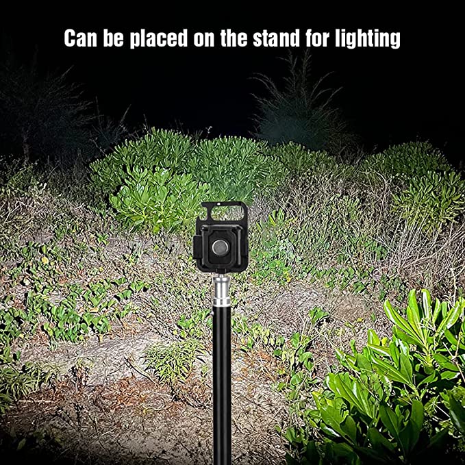 Mini Proiector Led Portabil Tip Breloc, Port Type C, Rezistent la Apa, Magnet, 4 Moduri de Lumina, Perfect Pentru Pescuit, Camping, Drumetii, Ciclism, Negru - Frize