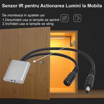 Senzor cu Infraroșu pentru Întreupere LED-uri de Mobilă – Control Automat pentru Iluminat Interior