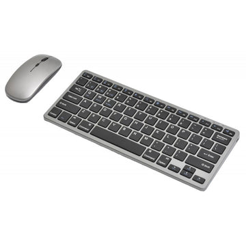 Set Tastatură Slim cu Mouse Wireless Bluetooth WB-8077 – Accesorii Ergonomice pentru Birou și Lucru de Acasă