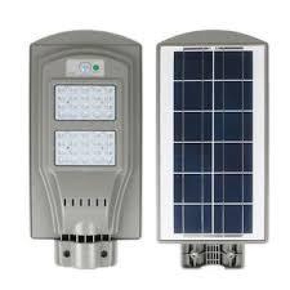 Corp Stradal LED 60W cu Panou Solar Integrat și Telecomandă - Iluminare 6400K pentru Spații Exterioare și Parcuri