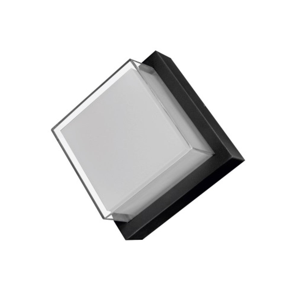 Kültéri LED fali lámpa, 160x160mm, 12W=75W, 3000K, meleg fény, 1080Lm, IP65