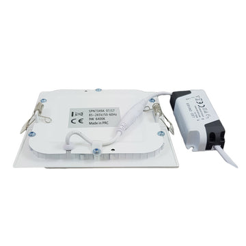 Spot Led Slim Pătrat 150x150Mm, 9W=60W, 6400K, Lumină Rece