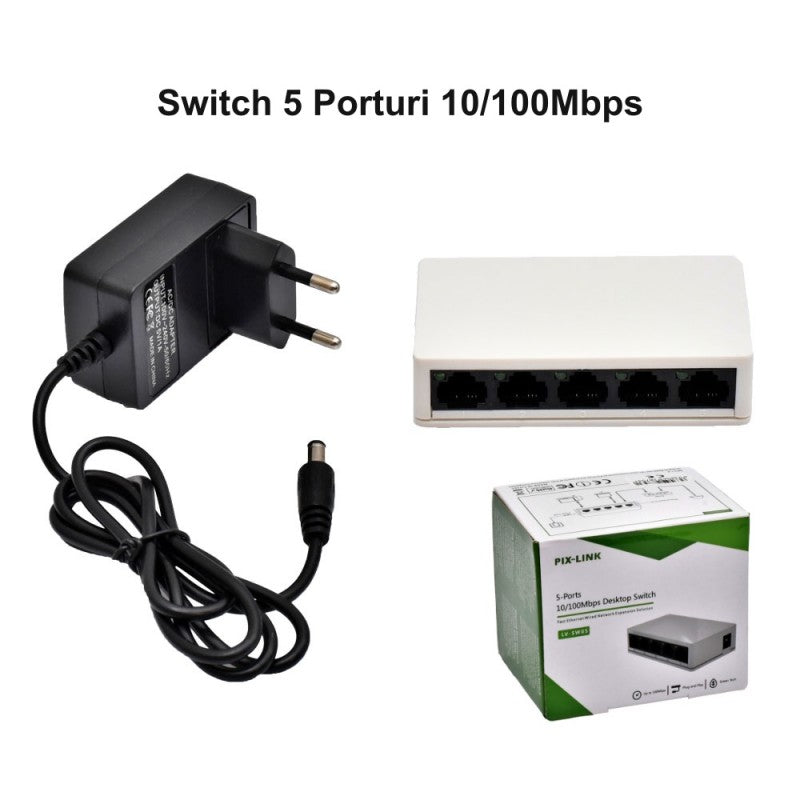 Kapcsoló 5 port 10/100Mbps Pix-Link / LV-SV05
