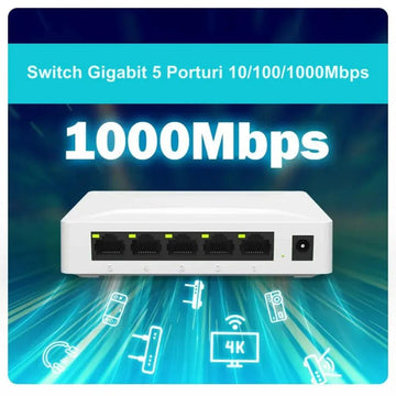 Switch Gigabit 5 Ports 10/100/1000Mbps Pix-Link GS05