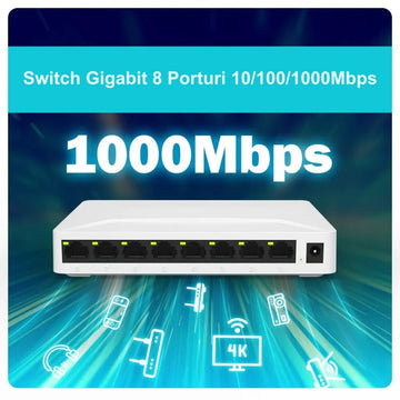 Switch Gigabit 8 Ports 10/100/1000Mbps Pix-Link GS08