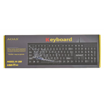 Tastatură Multimedia USB M-200 – Tastatură Ergonomică pentru Birou cu Funcții Multimedia și Design Compact