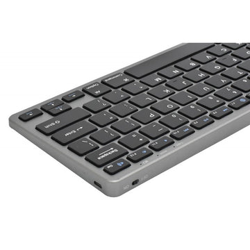 Tastatură Slim Wireless și Bluetooth Neagră WB-8055 – Tastatură Compactă pentru Birou și Utilizare Acasă