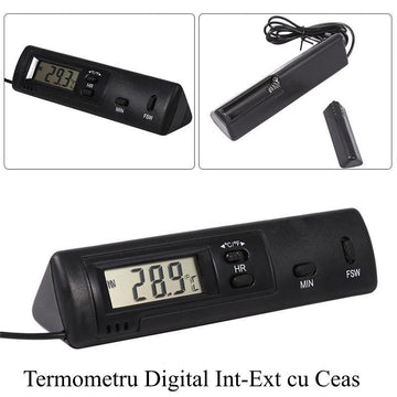 Digitális be/ki hőmérő ST1 órával
