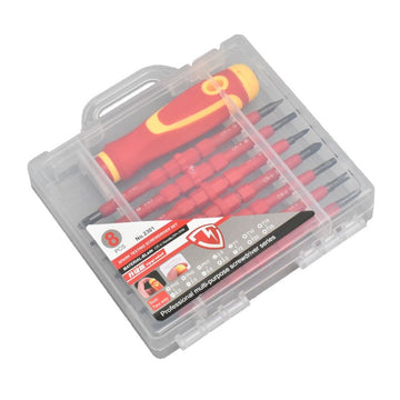 Trusă de Unelte 8 Piese CR-V cu Indicator de Tensiune NO-2301 – Set Profesional pentru Reparatii Auto și Electricitate