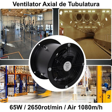 Légcsatorna axiális ventilátor 200mm / 65W - YWF-200