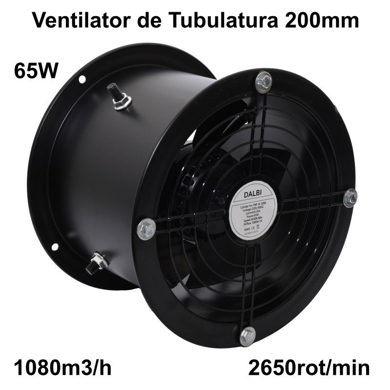 Légcsatorna axiális ventilátor 200mm / 65W - YWF-200
