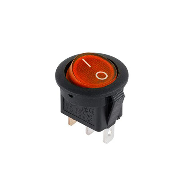 intrerupator buton on-of rosu cu led 220V INT-22003R