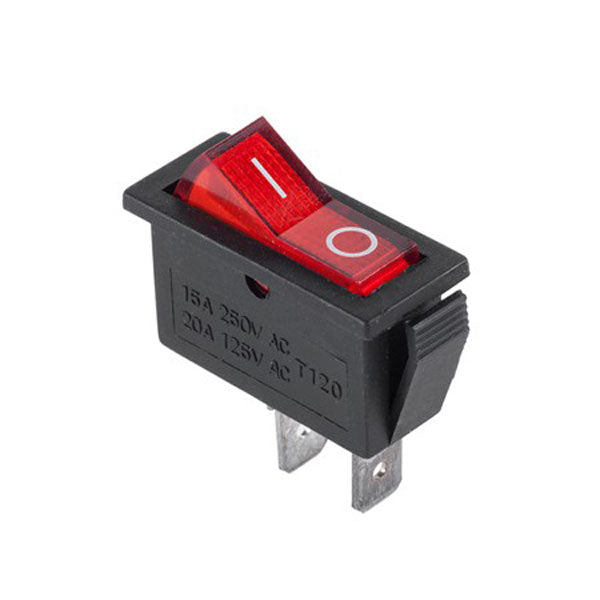 intrerupator IRS ingust on-of rosu 2 contacte 220V-10A