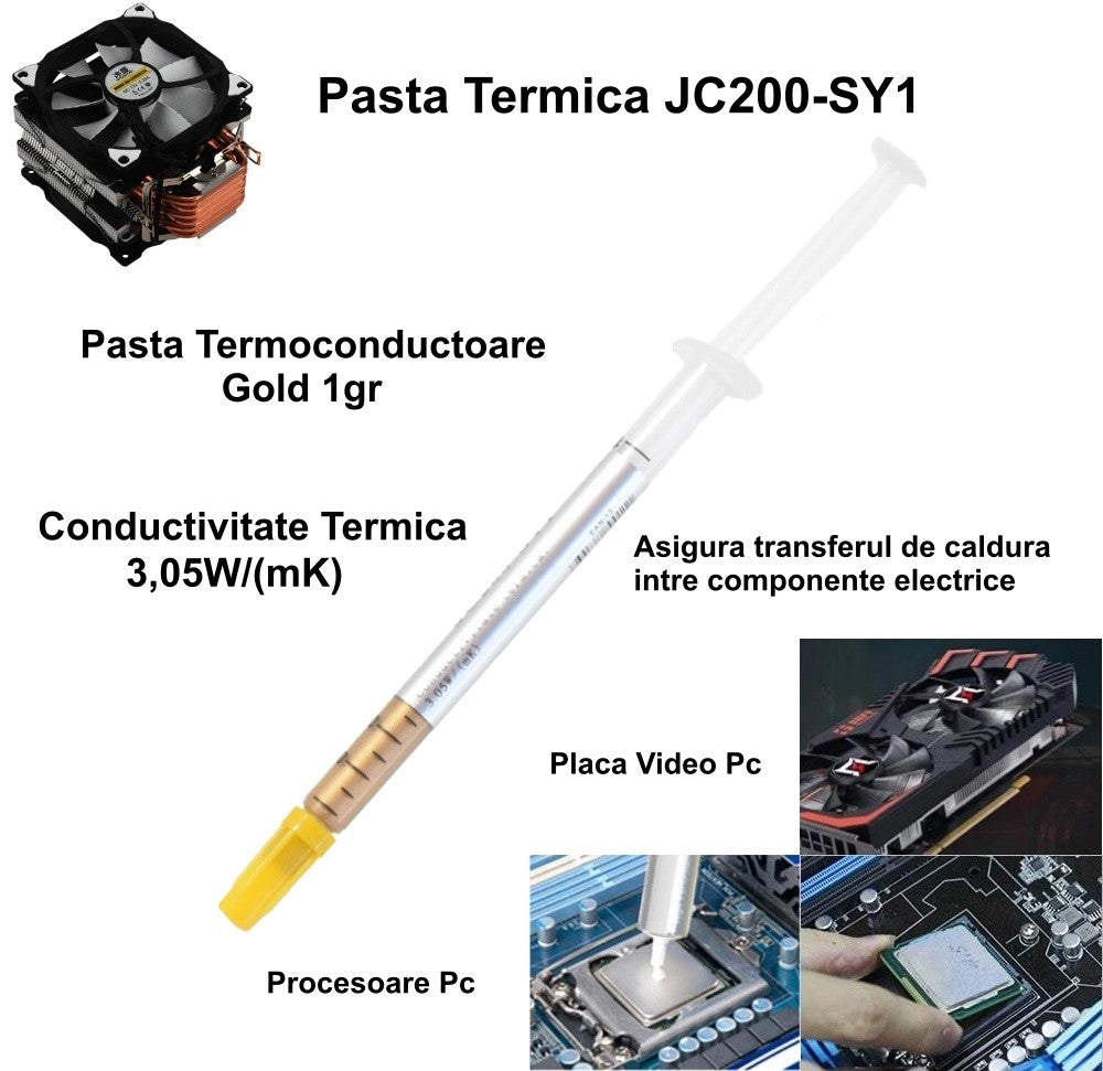 Pasta Termoconductoare JC200-SY1 / Gold 1gr - Frize